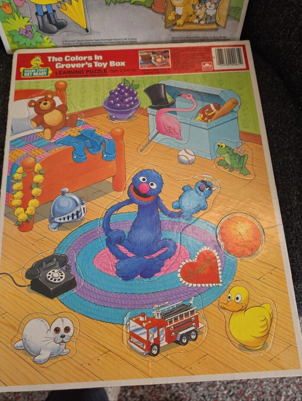 1991 Vintage Golden Sesame Street Frame-Tray Puzzles Seasons Spring Fall Summer